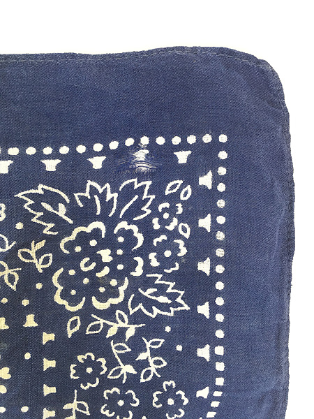 雑貨 古着 50s Elephant Brand 下鼻 FAST COLOR 花 ドット 100