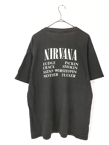 古着 90s USA製 NIRVANA 「VESTIBULE」 両面 グランジ ロック バンド