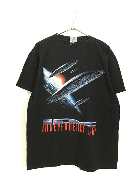 古着 90s USA製 INDEPENDENCE DAY iD4 地球 宇宙船 SF 映画 ムービー T