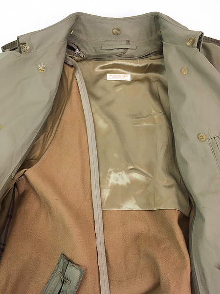 古着 80s USA製 Brooks Brothers ダブルブレスト トレンチ コート