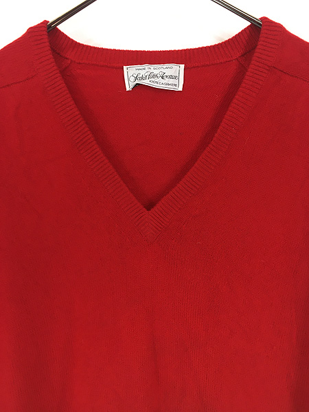 古着 70s Scotland製 Saks Fifth Avenue 豪華 100% カシミア Vネック
