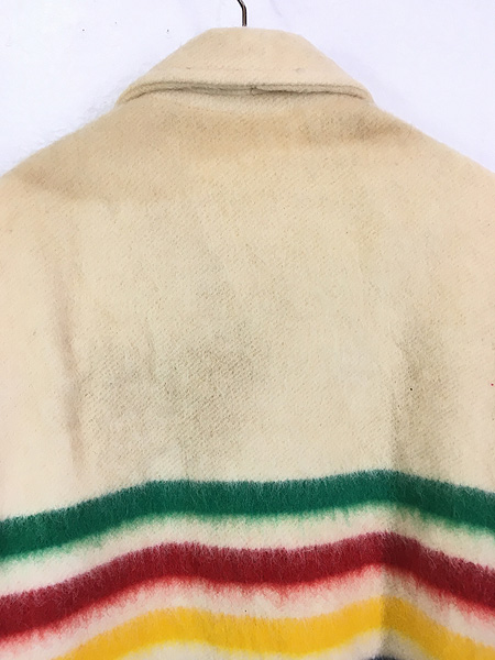 古着 60-70s Canada製 Hudson's Bay マルチ ボーダー ウール