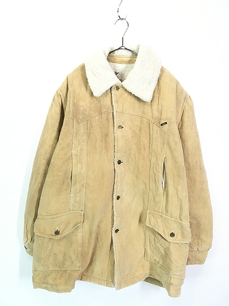 古着 70s USA製 Lee STORM RIDER ウエスタンヨーク モールスキン ボア