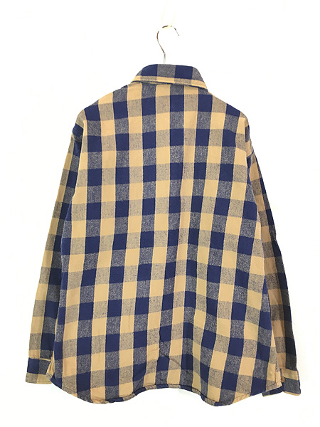古着 80s USA製 BIG MAC ネイビー × ベージュ ブロック チェック