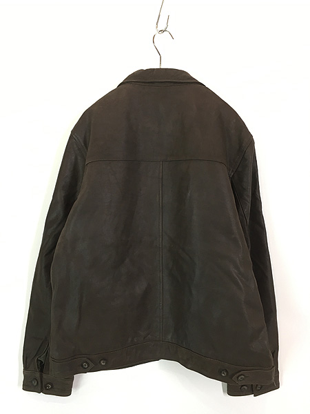 古着 90s CHAPS Ralph Lauren 本革 カウ レザー スウィング トップ