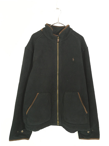 古着 90s Polo Ralph Lauren 本革 レザー パイピング セパポケ