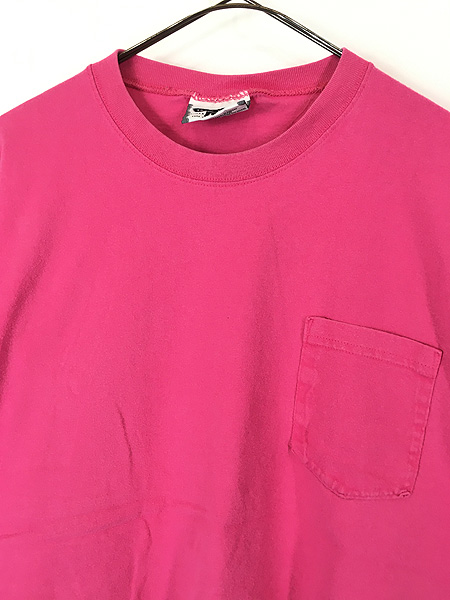 古着 90s USA製 Lee 無地 プレーン ヘビー 100%コットン ポケット付 T