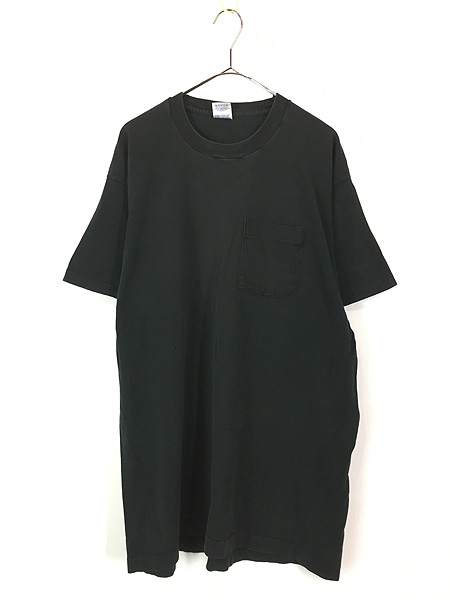 古着 90s USA製 BVD 無地 プレーン ヘビー 100%コットン ポケット付 T