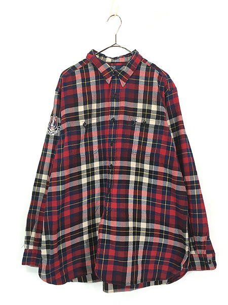 古着 90s Polo Ralph Lauren タータン チェック チンスト マチ付