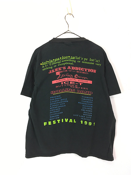 古着 90s USA製 LOLLAPALOOZA 91 超豪華 ラインナップ バンド ロック