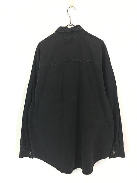 古着 90s Levi's Red Tab 100% コットン ブラック デニム シャツ XL