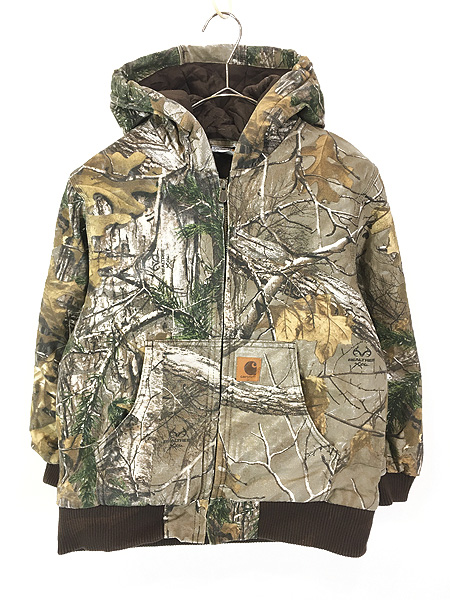 キッズ 古着 Carhartt リアルツリー カモ 迷彩 ダック ワーク