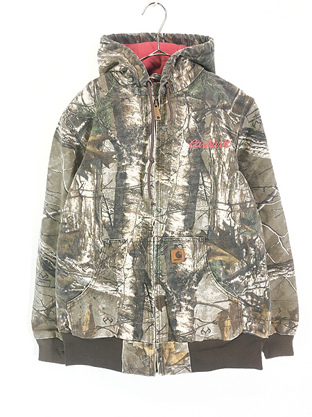 レディース 古着 Carhartt リアルツリー カモ 迷彩 ダック ワーク