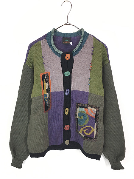 レディース 古着 90s USA製 SUSAN OTTERSON ユニーク グラフィック