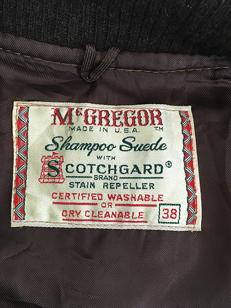 古着 60s USA製 McGREGOR 「Shampoo Suede With Scotchgard」 本革