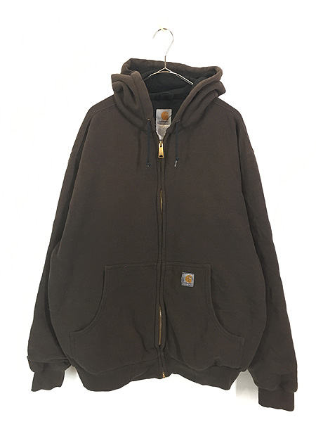 古着 90s- Carhartt 裏地 メッシュ ワンポイント パッチ スウェット