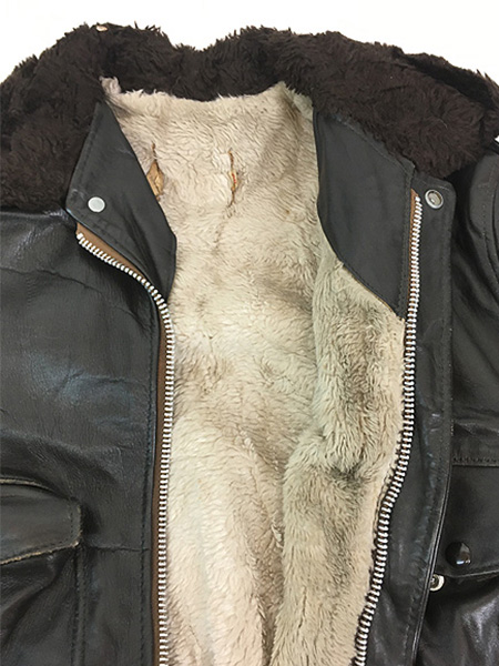 古着 70s Schott I-S-674-M-S G-1タイプ ボア ライナー 本革 レザー