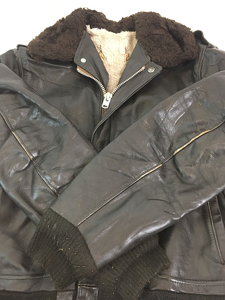 古着 70s Schott I-S-674-M-S G-1タイプ ボア ライナー 本革 レザー