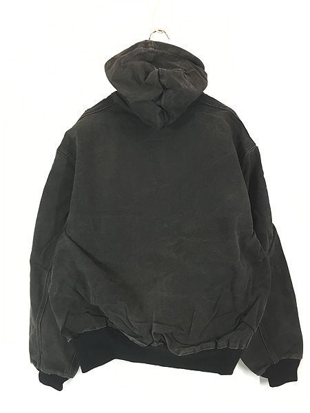 古着 80s USA製 Carhartt 裏地 メッシュ フェード ブラック ダック