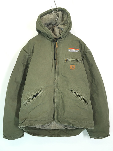 古着 Carhartt 裏ボア LOV ライト オリーブ ダック デトロイト