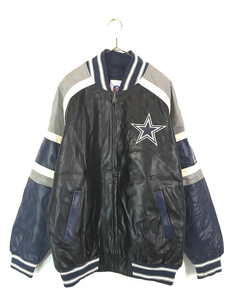 古着 90s NFL Dallas Cowboys カウボーイズ パデット フェイクレザー
