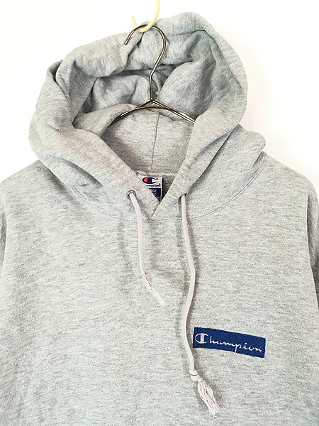 古着 90s Champion ワンポイント 裾リブなし スウェット パーカー