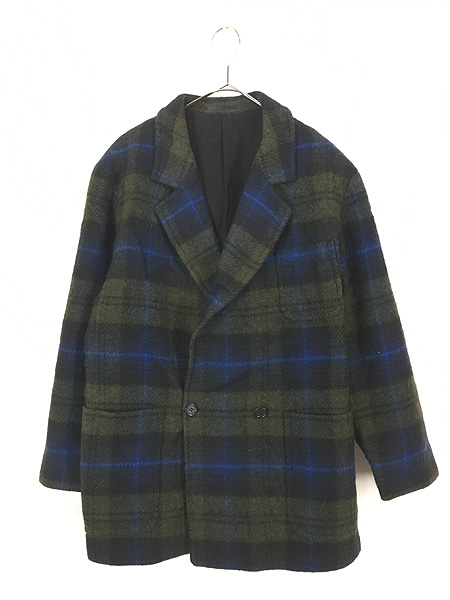 古着 80s 英国製 Burberrys チェック フランネル ウール ダブル