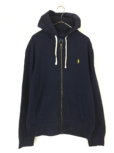 古着 Polo Ralph Lauren ワンポイント ソリッド スウェット ジップ