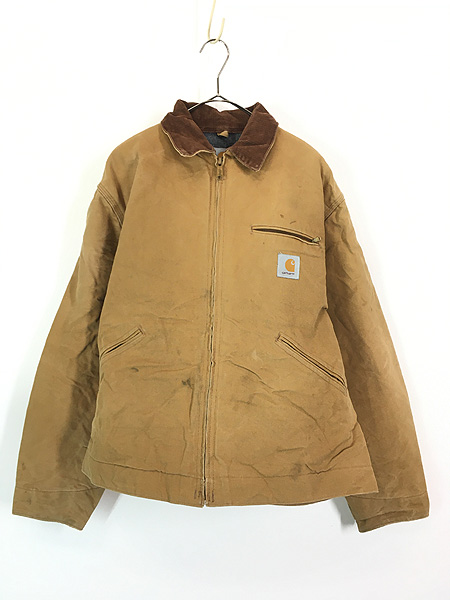 古着 80s USA製 Carhartt 裏地 ストライプ ブランケット ブラウン