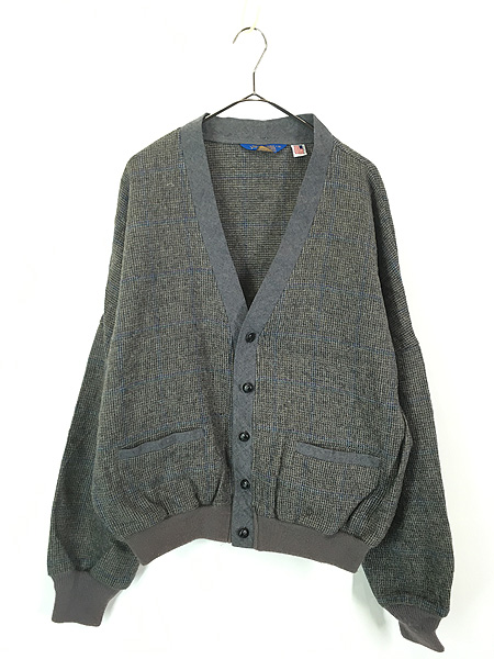 古着 80s USA製 Pendleton ダーク チェック ドロップショルダー ウール