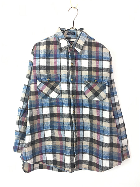 古着 80s BIG YANK カラフル チェック コットン フランネル シャツ