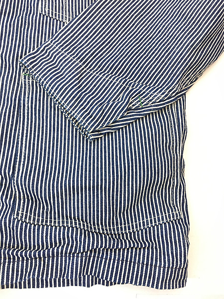 古着 80s USA製 OshKosh B'gosh ヒッコリー ストライプ デニム ワーク