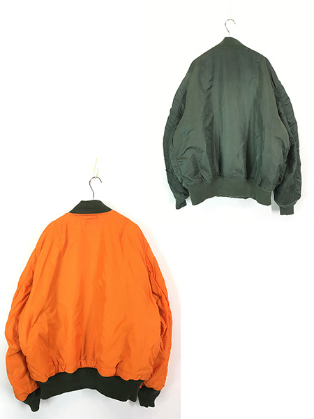 古着 80-90s ALPHA MA-1 ミリタリー リバーシブル フライト ジャケット