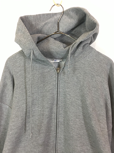 古着 90s Russell 無地 ソリッド セットイン スウェット ジップ