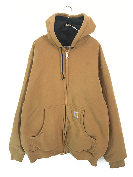 古着 90s Carhartt 裏地 メッシュ ワンポイント パッチ スウェット
