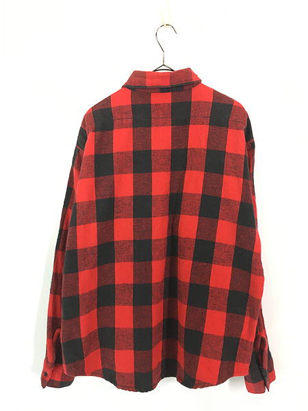 古着 80s USA製 FIVE BROTHER レッド×ブラック ブロック チェック