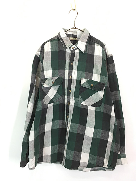 古着 90s FIVE BROTHER 好配色 ブロック チェック ヘビー フランネル