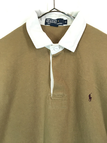 古着 Polo Ralph Lauren ワンポイント ソリッド ラガー ラグビー