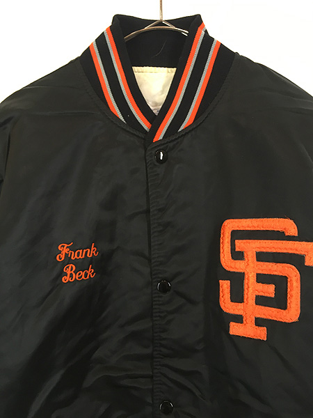 古着 80s USA製 MLB San Francisco Giants ジャイアンツ 光沢 サテン
