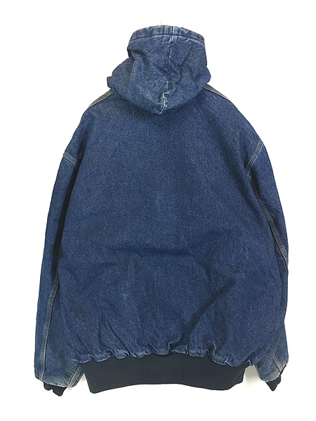 古着 80s USA製 Carhartt 裏地 ネイティブ柄 ブランケット 濃紺 デニム