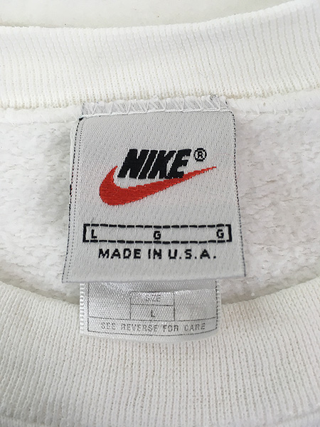 古着 90s USA製 NIKE スウォッシュ ロゴ ワンポイント ソリッド