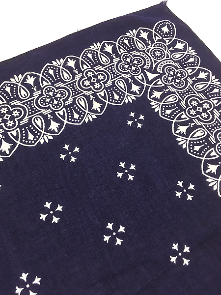 雑貨 古着 60s WASHFAST COLORS クロス モチーフ 総柄 100% コットン