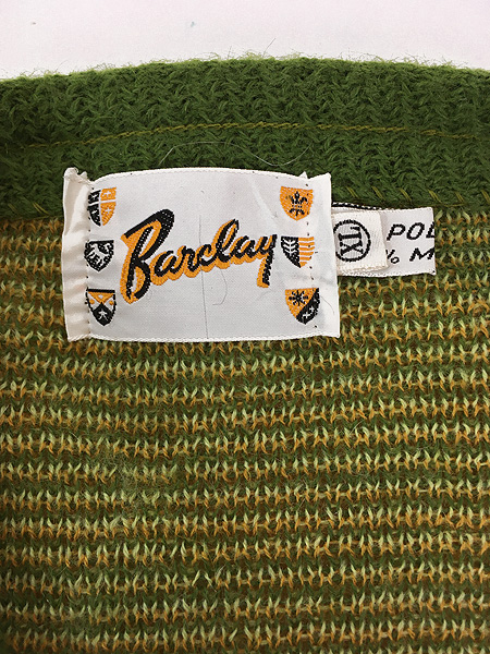 古着 60s Barclay ダイヤ アーガイル チェック シャギー モヘア ウール