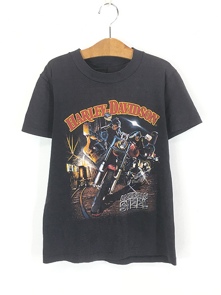 キッズ 古着 90s HARLEY DAVIDSON 3D EMBLEM 「AMERICAN STEEL