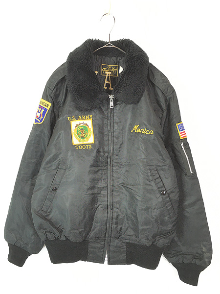 古着 80s USA製 米軍 US ARMY TOOTS ミリタリー ボア フリース襟