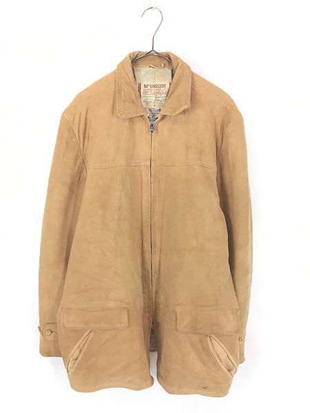 古着 50s USA製 McGREGOR 本革 スエード レザー スポーツ ジャケット