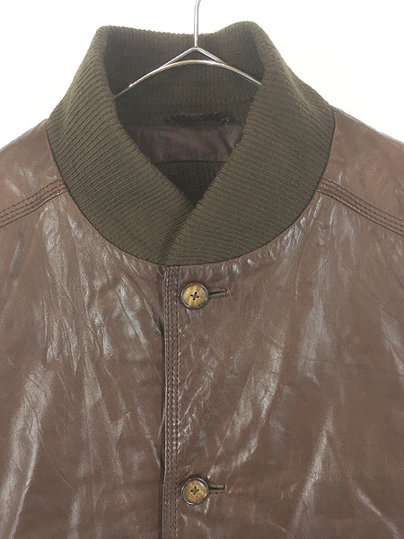 古着 80s Christian Dior Monsieur Sport ニット 襟 & ライナー 本革