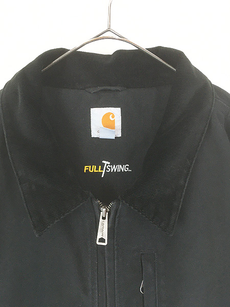 古着 Carhartt 「Full Swing」 襟コーデュロイ 裏ボア 縦ポケット BLK