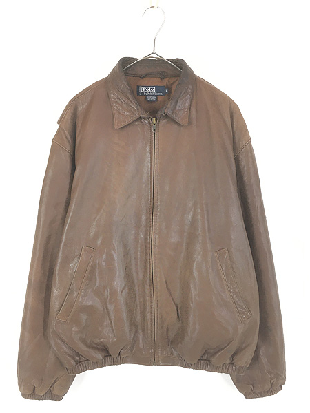 古着 90s Polo Ralph Lauren 本革 レザー スウィング トップ