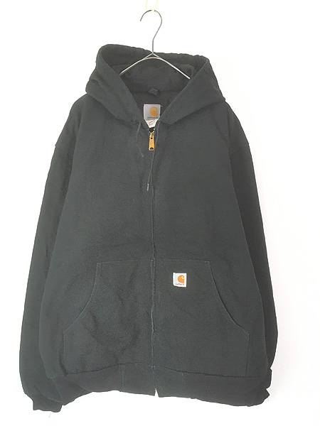古着 80s USA製 Carhartt 裏地 フリース ワンポイント 刺しゅう